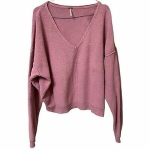Free People Pink Knit Sweater